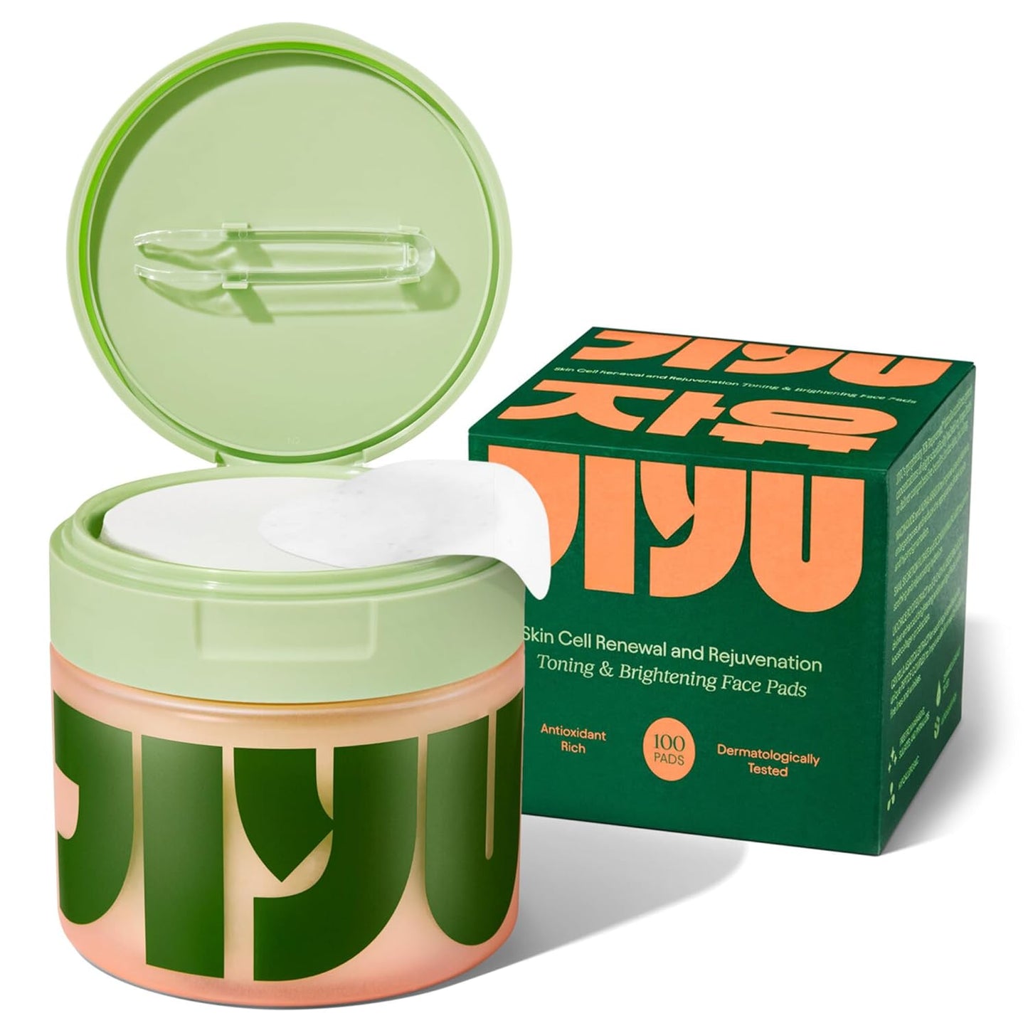 JiYu Toning Polish Pads - Korean Skincare for Dark Spots, Wrinkles & Dull Skin